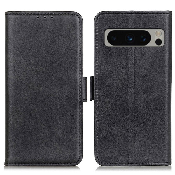 SKALO Google Pixel 8 Pro Premium Wallet Lompakkokotelo - Musta Black