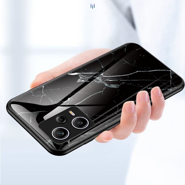 SKALO Xiaomi Redmi Note 12 Pro 5G Marmor Härdat Glas TPU-skal - Motiv 1 multifärg