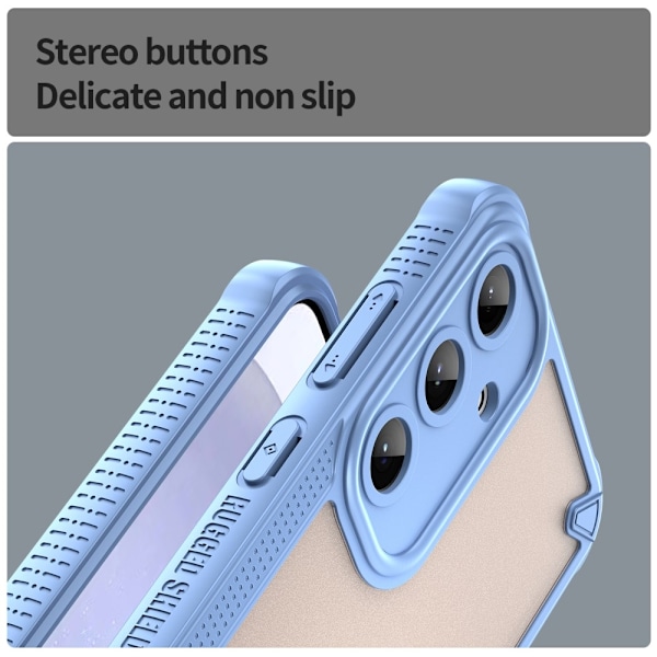SKALO Samsung S25+ Armor Hybrid Frosted Suojakuori - Sininen Blue