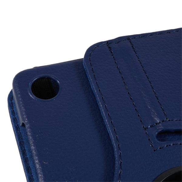 SKALO Lenovo Tab M8 Gen 4 360 Litchi Flip Cover - Mørkeblå Dark blue