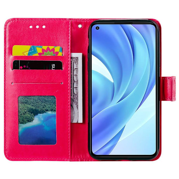 SKALO Xiaomi Mi 11 Lite Mandala Plånboksfodral - Cerise Cerise