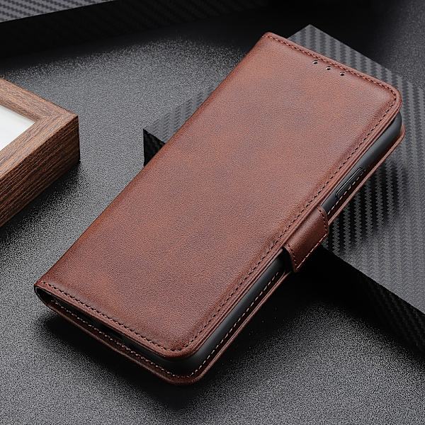 SKALO Samsung A23 5G Flip Cover m. pung i PU-læder - Brun Brown