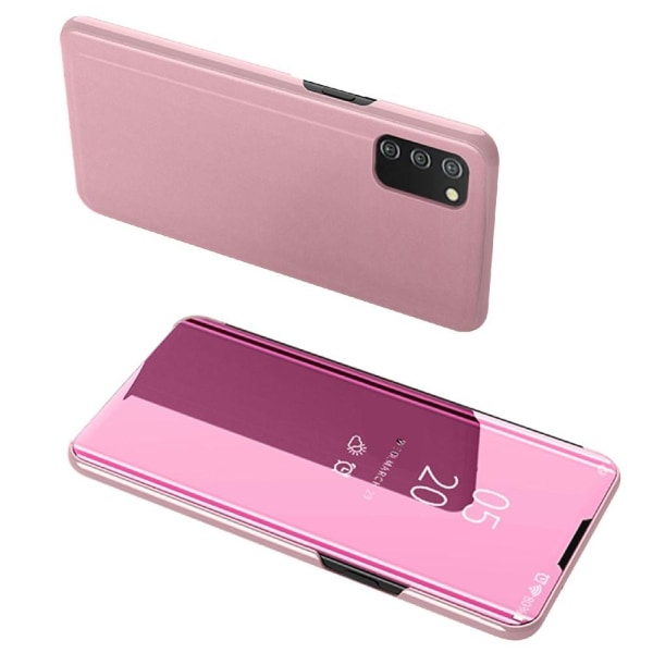 SKALO Samsung A02s / A03s Clear View Mirror Case - vaaleanpunainen Pink