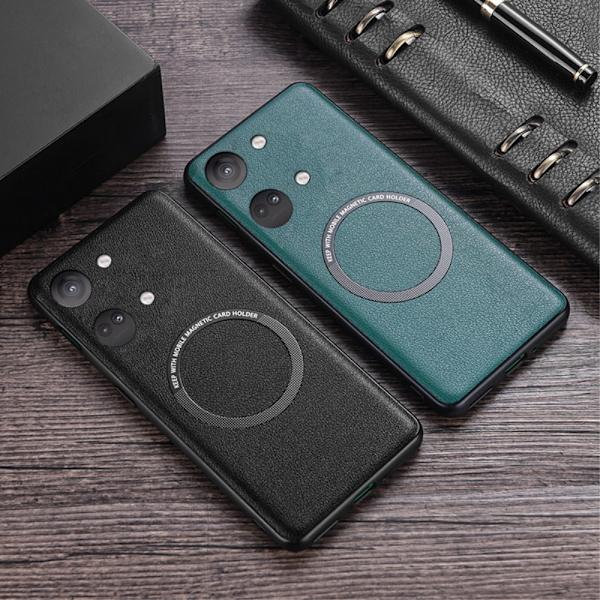 SKALO OnePlus Nord 3 5G / Ace 2V PU læder hybrid magnetisk ring Cover - Sort Black