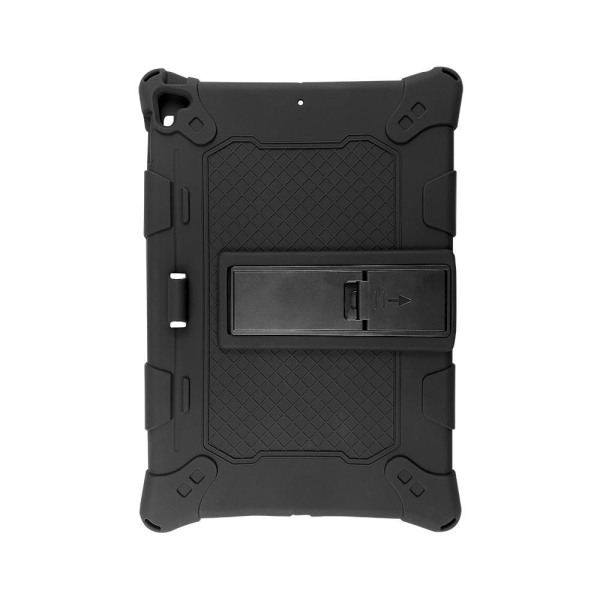 SKALO iPad 10.2 Stöttåligt Armor Silikon Skal - Svart Svart