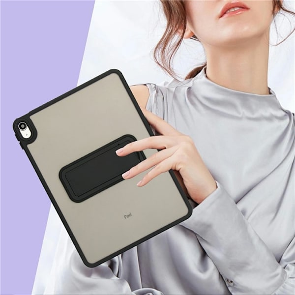 SKALO iPad 10.9 (2022) Color Hybrid Kickstand Suojakuori - Musta Black