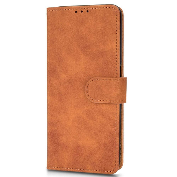 SKALO OnePlus Nord CE 2 Lite 5G Matt PU-Läder Plånboksfodral - Brun Brun