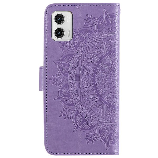 SKALO Motorola Moto G73 5G Mandala Flip Cover - Lilla Purple
