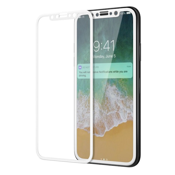 SKALO iPhone 11 Pro Koko Näytön Panssarilasi - Valitse väri White