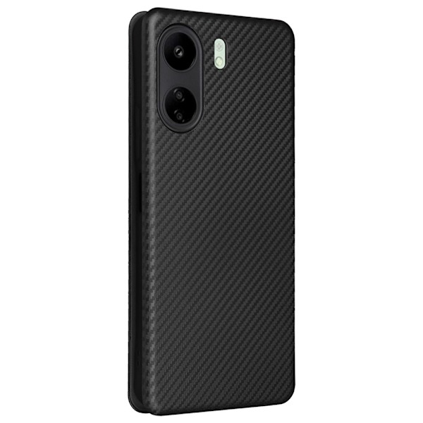 SKALO Xiaomi Redmi 13C 4G Carbon Fiber Pungetui - Sort Black