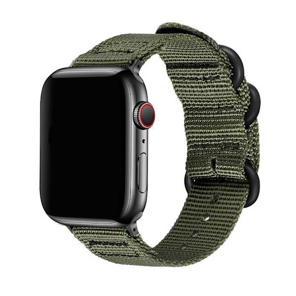 SKALO Nato-ranneke Nylon Apple Watch SE 40mm - Valitse väri Green