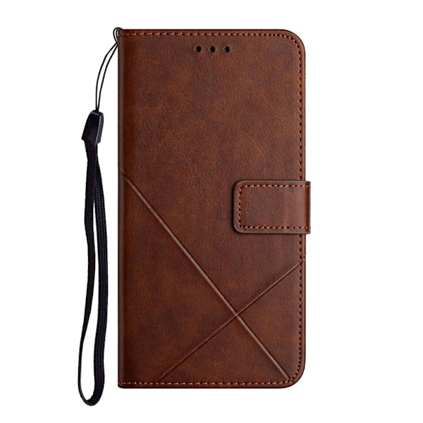 SKALO Samsung A34 5G Embossed Plånboksfodral i PU-Läder - Mörkbrun Mörkbrun