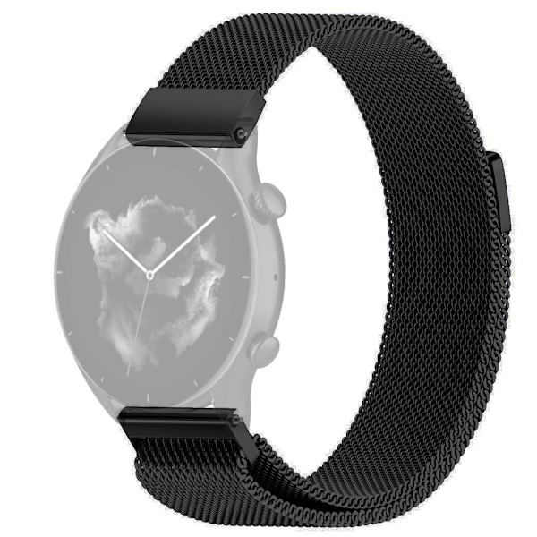SKALO Milanese Loop to Amazfit GTR 2/2e - Valitse väri Black