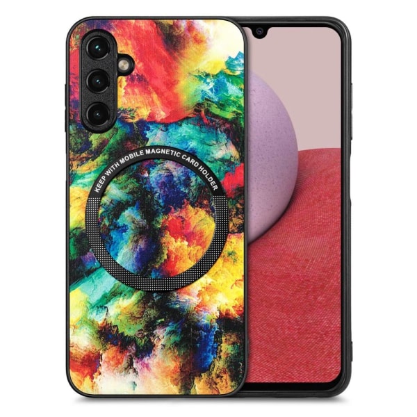 SKALO Samsung A14 4G/5G Motif Suojakuori magneettirenkaalla - #1 Multicolor
