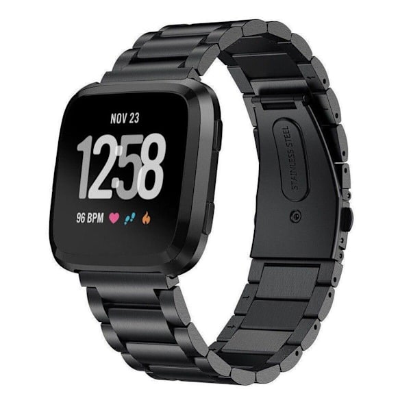 SKALO Teräsranneke Fitbit Versa 3 - Valitse väri Black