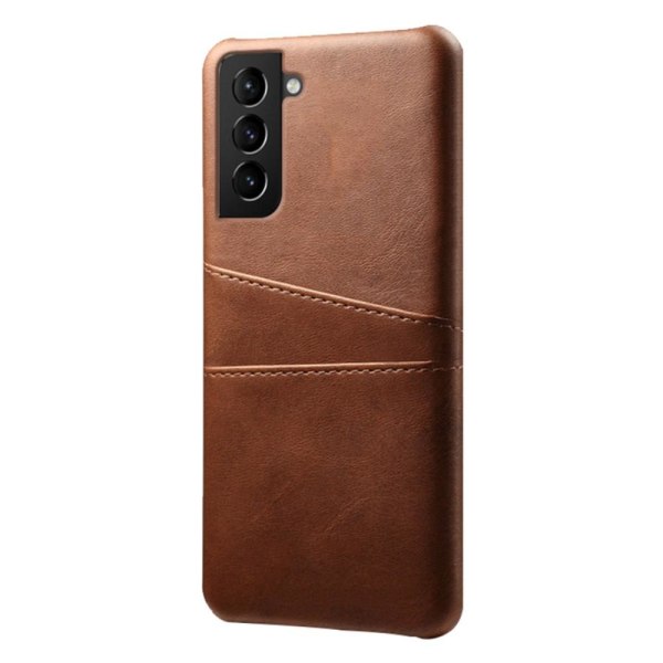 SKALO Samsung S22 PU nahkainen korttikotelon kansi - ruskea Brown