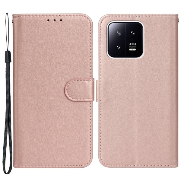 SKALO Xiaomi 13 5G Flip Cover m. pung i PU-læder - Rosa guld Pink gold