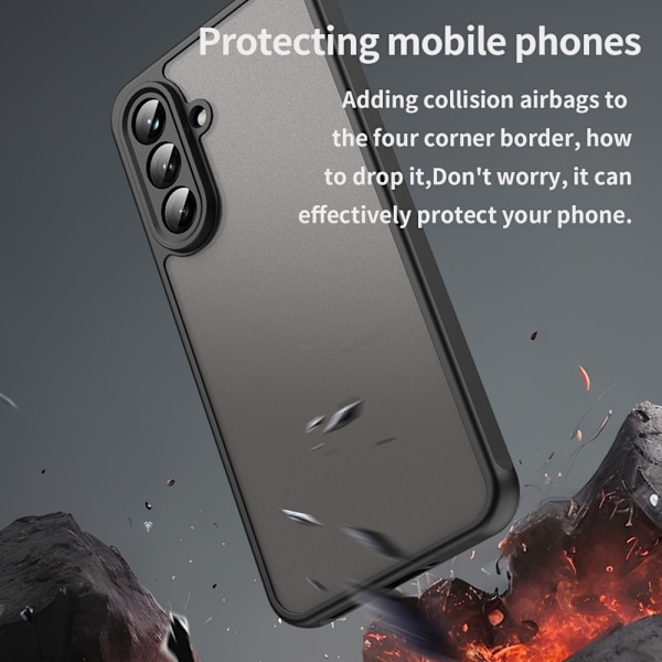 SKALO Samsung A56 5G Color Bumper Frosted Skal - Svart Svart