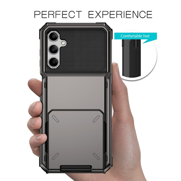 SKALO Samsung A54 5G Armor Cover kortholder - Sort Black