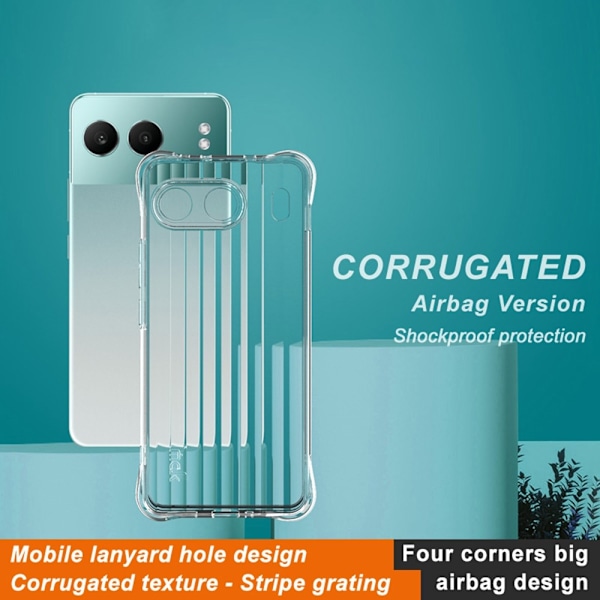 IMAK OnePlus Nord 4 Airbag Corners Corrugated Skal Transparent