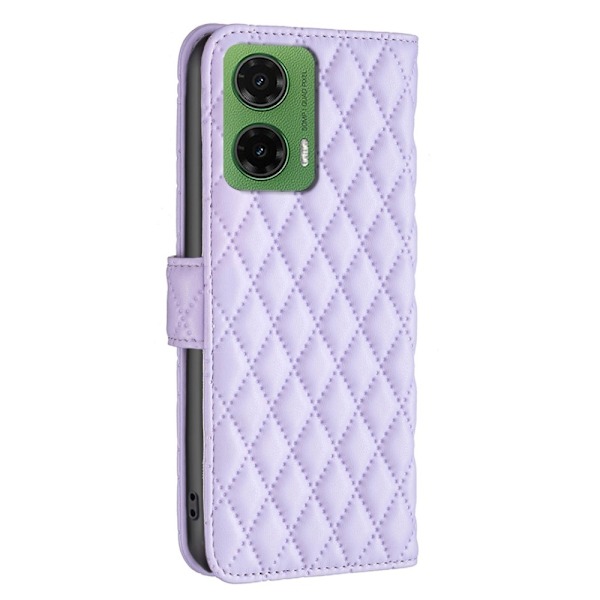 SKALO Motorola Moto G35 5G BINFEN COLOR Tikattu Lompakko - Violetti Purple