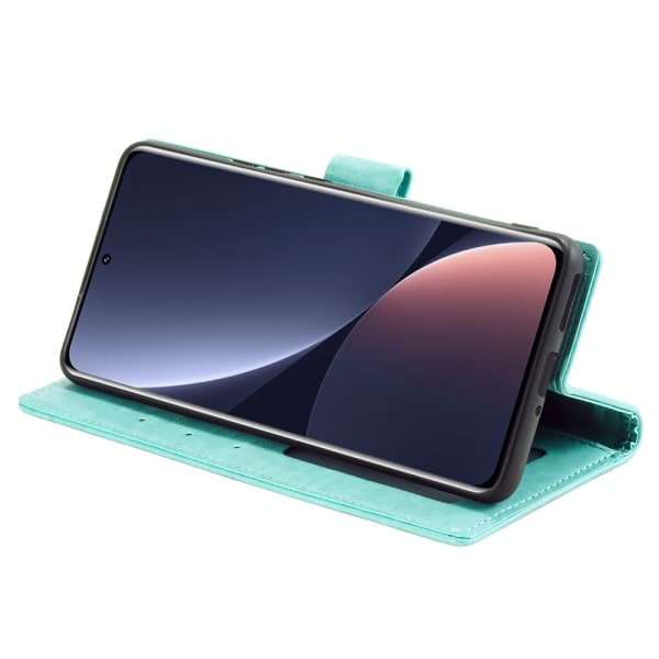 SKALO Xiaomi 12 Pro Mandala Flip Cover - Turkis Turquoise