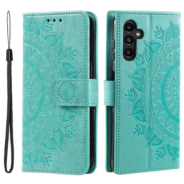 SKALO Samsung A36 5G Mandala Lompakkokotelo - Turkoosi Turquoise