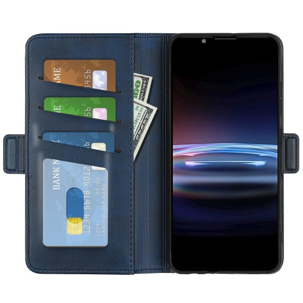 SKALO Sony Xperia PRO-I Premium Plånboksfodral - Blå Blå