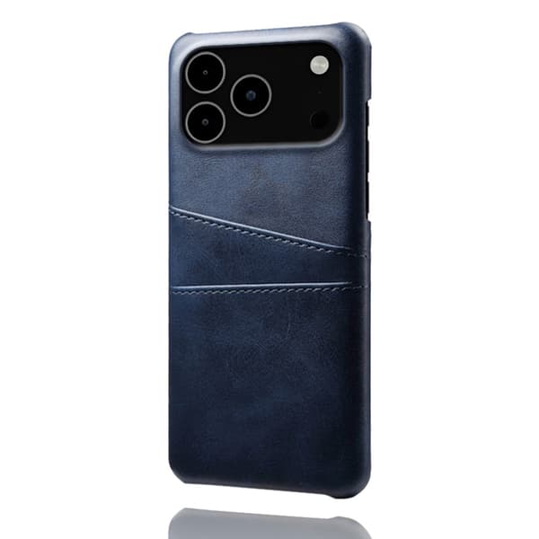 SKALO PU-Læder Kortholder Cover til iPhone 18 Pro Max - Blå Blue