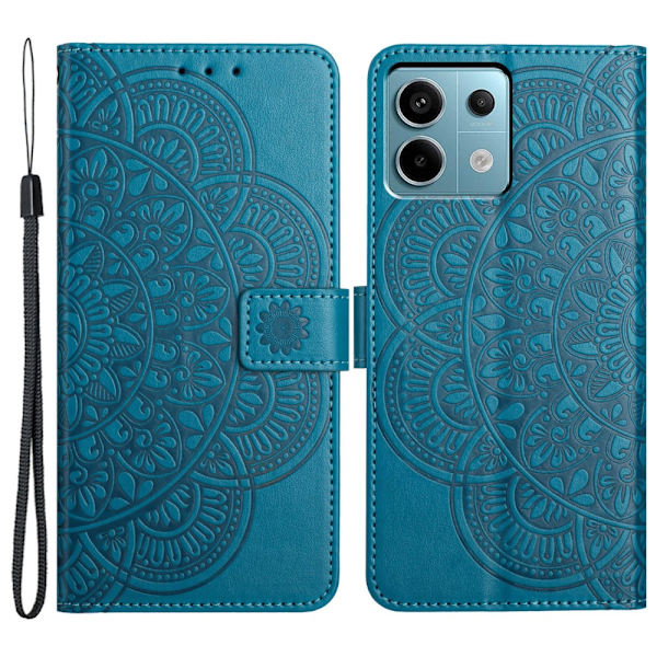 SKALO Xiaomi Redmi Note 13 Pro 5G Mandala Flip Cover - Blå Blue