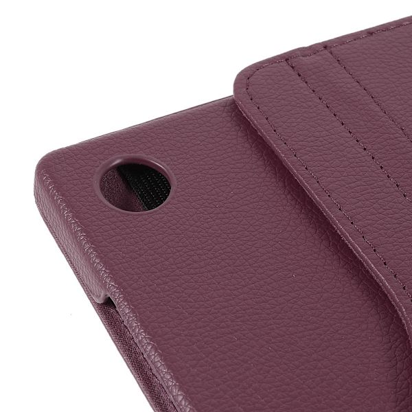 SKALO Samsung Tab A9+ 360 Litchi Suojakotelo - Violetti Purple