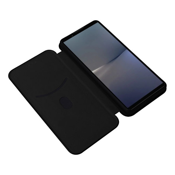 SKALO Sony Xperia 1 VI Carbon Fiber Plånboksfodral - Svart Svart
