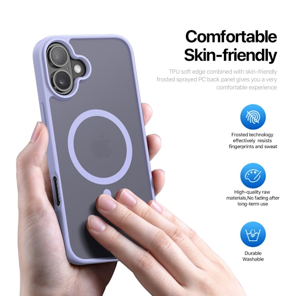 DUX DUCIS iPhone 16 Plus Yind Series Matt Finish Skal - Lila Lila