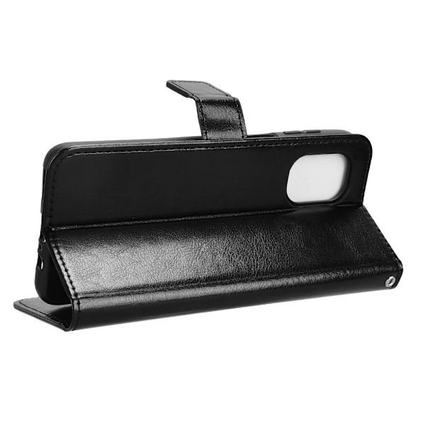 SKALO Motorola Moto G55 5G PU-nahkainen Lompakkokotelo - Valitse väri Black