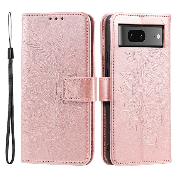 SKALO Google Pixel 9/9 Pro Mandala Plånboksfodral - Roséguld Rosa guld