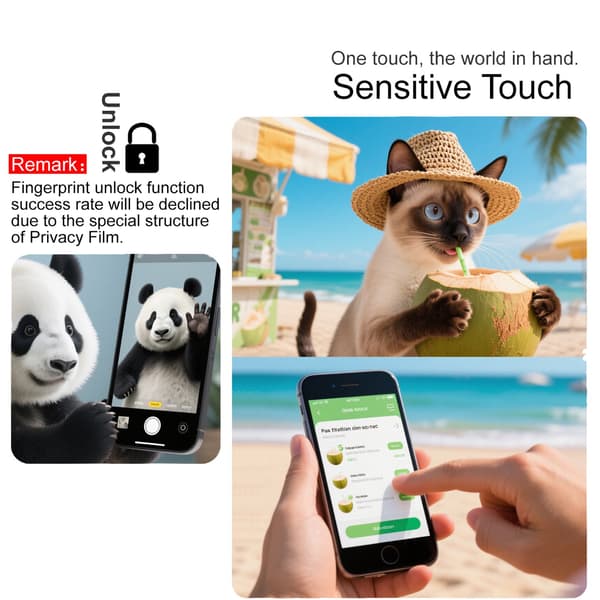 IMAK Privacy Hærdet Glas til iPhone Duo - Sort Black