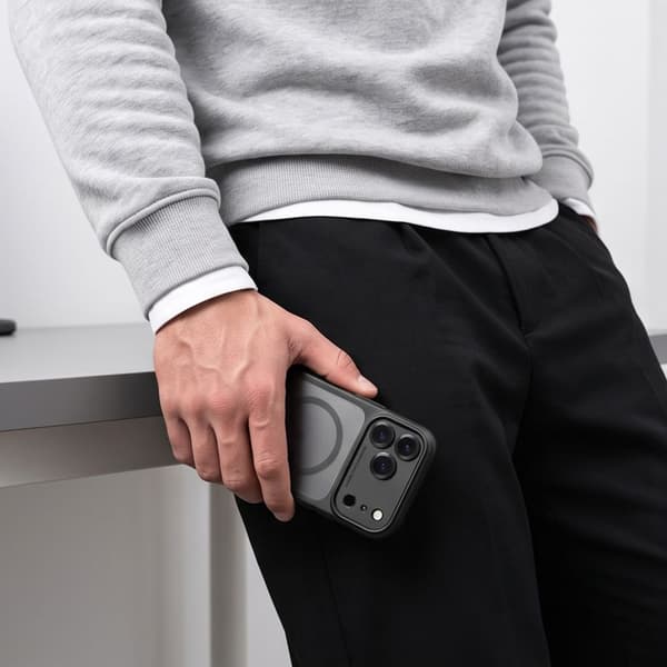 Tech-Protect MagPeak MagSafe CC Suojakuori sopii iPhone 18 Pro Max - Mattamusta Black