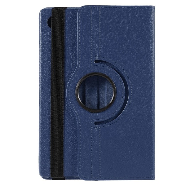 SKALO Samsung Tab A9+ 360 Litchi Flip Cover - Mørkeblå Dark blue