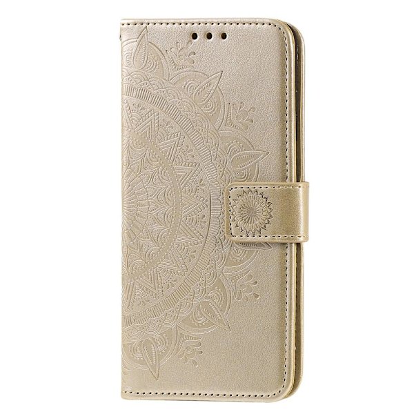 SKALO Samsung A13 4G Mandala Flip Cover - Guld Gold