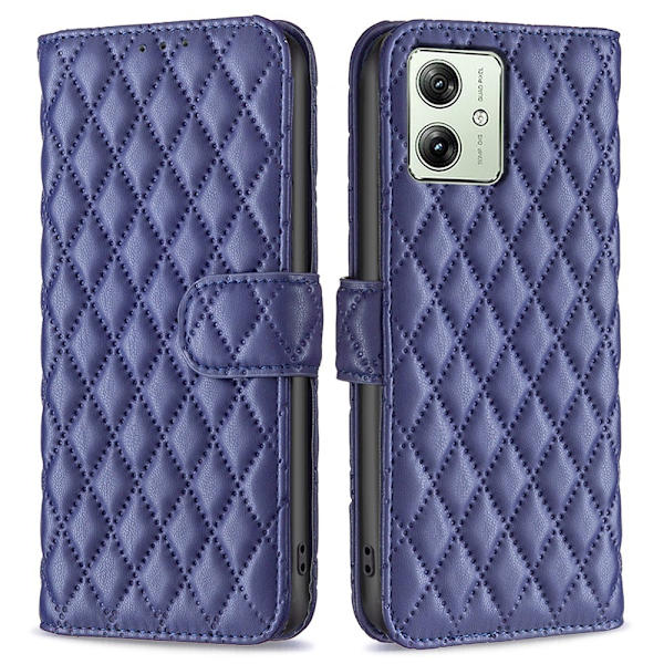 SKALO Motorola Moto G54 5G BINFEN COLOR Tikattu Lompakko - Sininen Blue