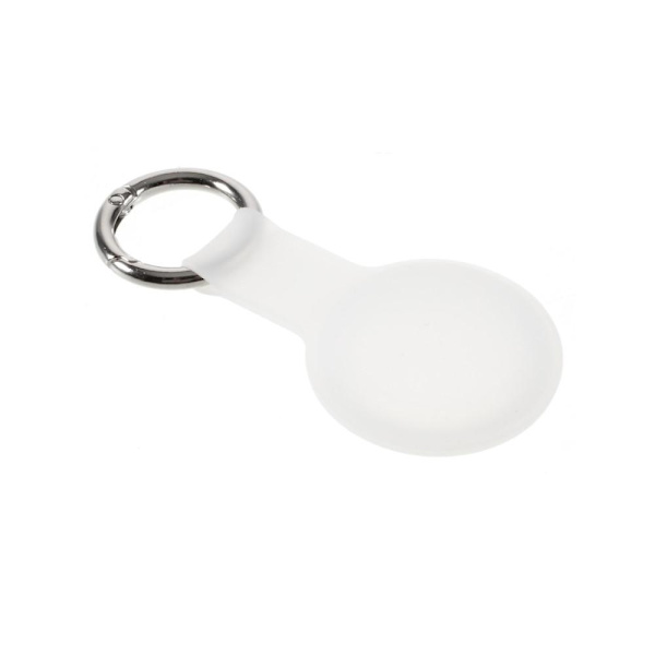 SKALO AirTag Hållare Med Nyckelring i Silikon - Transparent Transparent