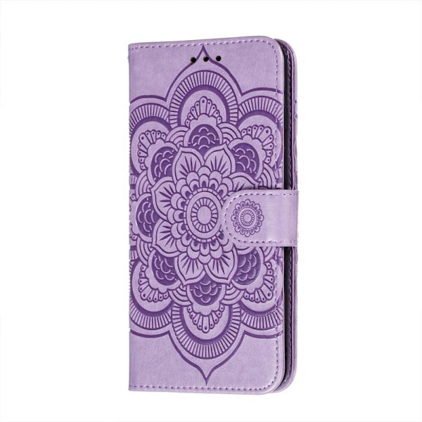 SKALO Samsung S21 FE Mandala Plånboksfodral - Lila Purple