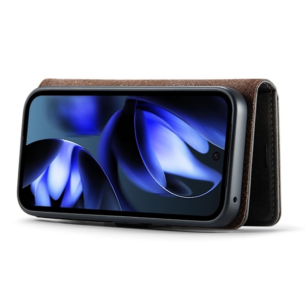 DG MING Google Pixel 9a 2-in-1 Magneetti Lompakkokotelo - Harmaa Grey
