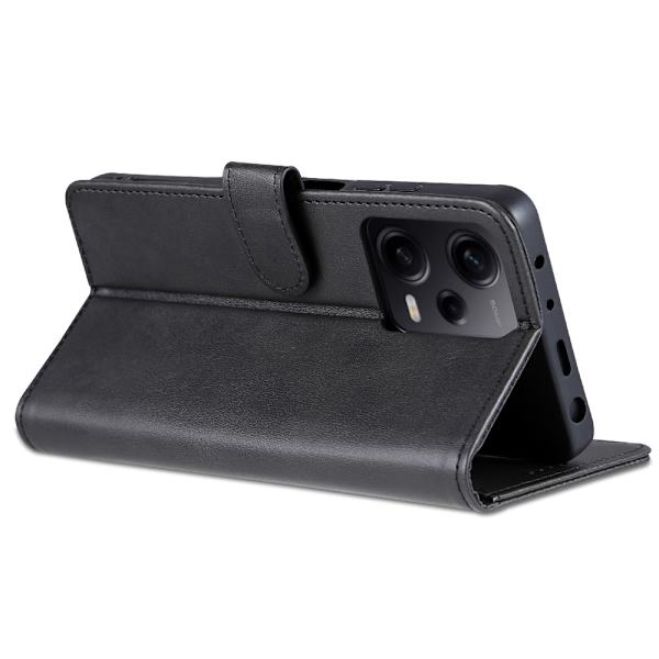 SKALO Xiaomi Redmi Note 12 Pro 5G AZNS lompakkokotelo - Musta Black