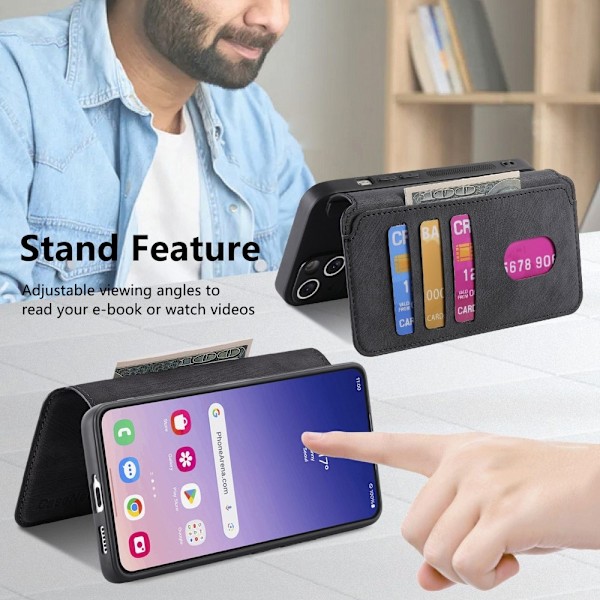 SKALO Samsung S25 CASENEO MW-03 Flip Cover - Sort Black