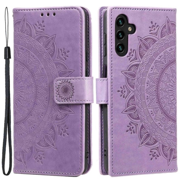 SKALO Samsung A54 5G Mandala lompakkokotelo - Violetti Purple