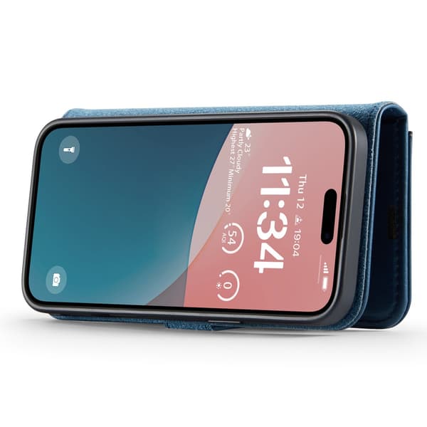 DG MING iPhone 16 2-i-1 Magnet Pungetui - Blå Blue