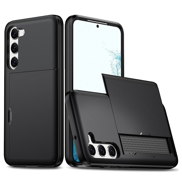 SKALO Samsung S23 Armor Cover kortholder - Sort Black