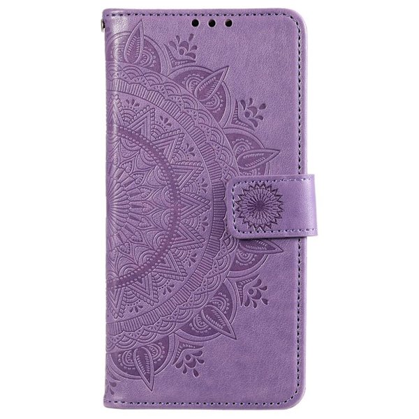 SKALO Moto G31 / G41 Mandala Plånboksfodral - Lila Lila