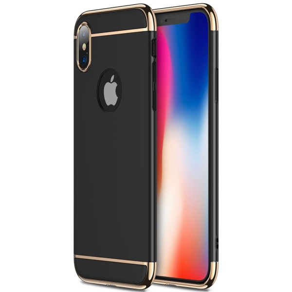 Design skal 3 i 1 guldkant till iPhone X - fler färger Silver